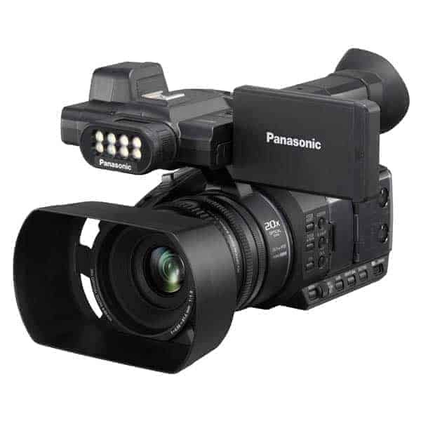 Panasonic HC-PV100 HD Camcorder, HD Camcorder HC-PV100. ... The HC-PV100, a Full-HD camcorder, comfortably , Panasonic has launched its HC-PV100 full HD camera. The company says that the new palm-type professional camera is a one model solution for all events ranging from weddings, parties and conferences. The Panasonic HC-PV100 is equipped with three manual rings and 2-channel XLR audio input terminals