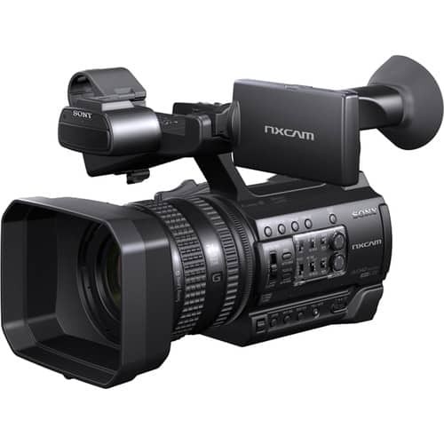 The HXR-NX100 NXCAM Professional Handheld Camcorder from Sony brings high-quality performance, adaptability, and ease of use to a compact, handheld body. The camcorder features a single Exmor R sensor with Full HD 1920x1080 resolution, Sony G lens with 12x optical zoom range, and ... Image Stabilizer‎: ‎ON/OFF selectable, shift lens Zoom Ratio‎: ‎12x (optical), servo Lens Mount‎: ‎Fixed Filter Diameter‎: ‎62mm, Sony HXR-NX100 is suitable for event, seminar and lecture shooting etc. It is a professional grade camcorder,