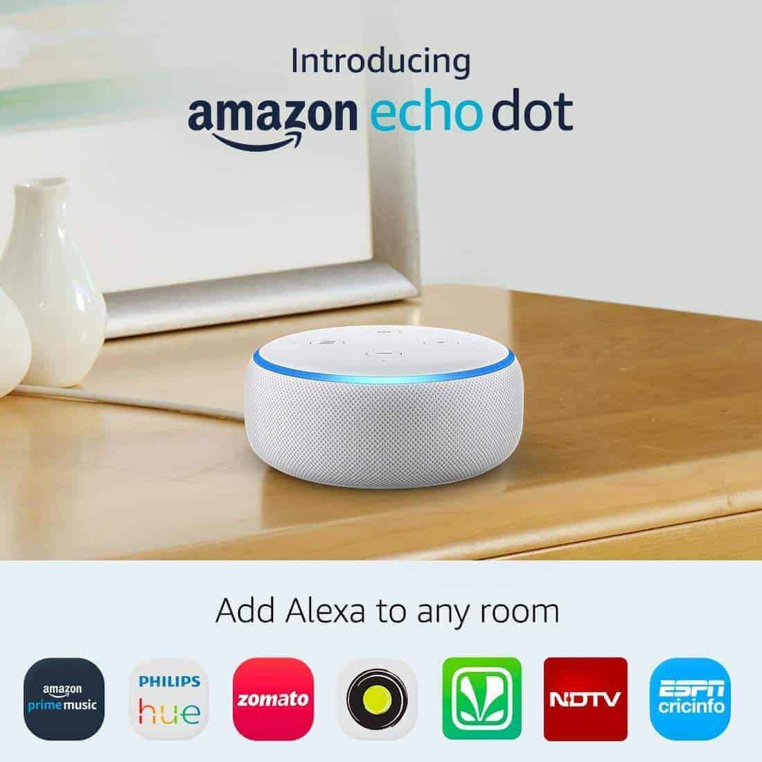 alexa dot white 3rd generation