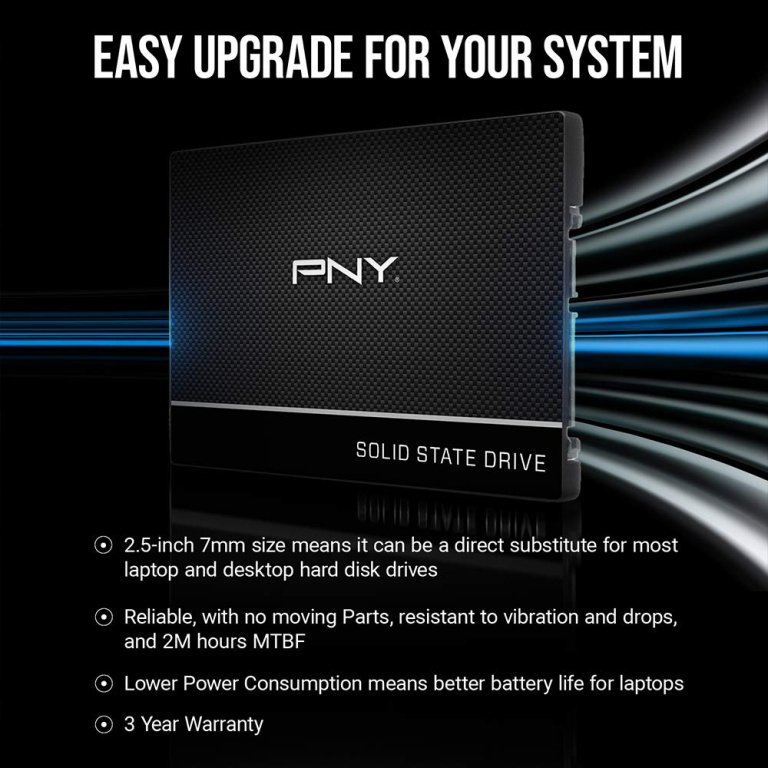 PNY 480GB SSD 2.5” Sata III Internal Solid State Drive